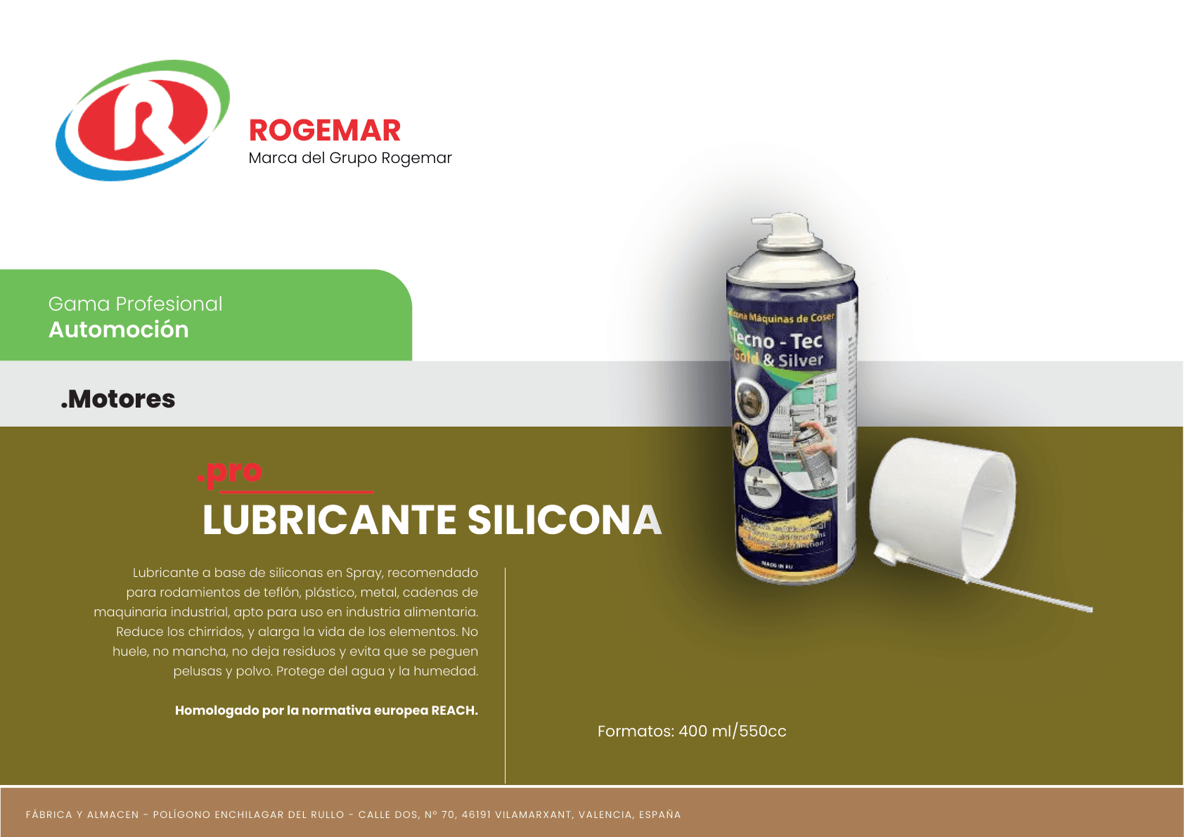Ficha técnica: LUBRICANTE SILICONA