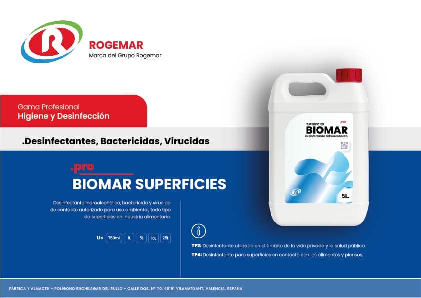 Ficha técnica: BIOMAR SUPERFICIES