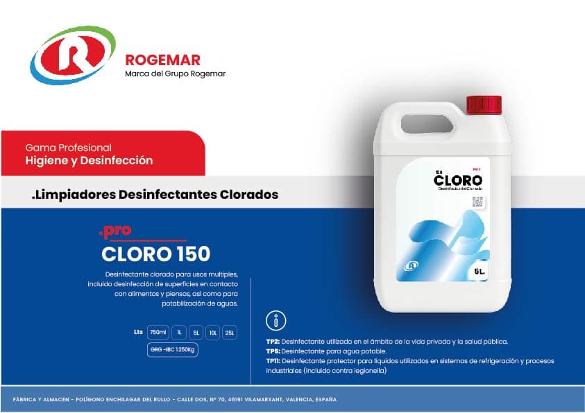 Ficha técnica: CLORO 150