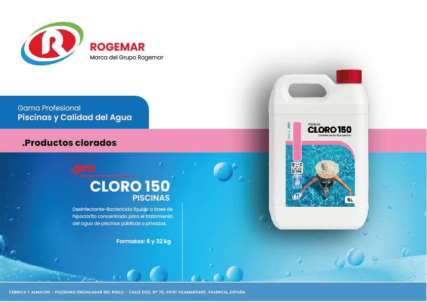 Ficha técnica: CLORO 150 PISCINAS